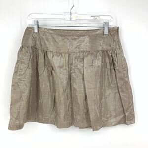 Y2K Old Navy A-Line Mini Skirt Women's Size 6 Shimmer Metallic Brown